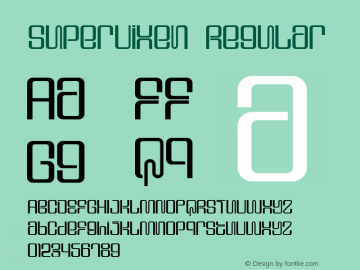 Supervixen Regular Macromedia Fontographer 4.1.3 8/22/00 Font Sample