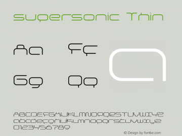 supersonic Thin Macromedia Fontographer 4.1.5 07.10.2001图片样张