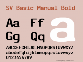 SV Basic Manual Bold Version 1.00 Font Sample