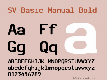SV Basic Manual Bold Version 1.00图片样张