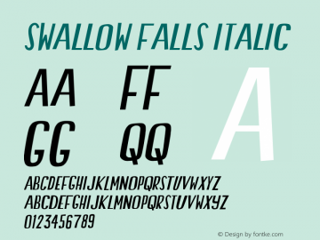 Swallow Falls Italic Version 1.0图片样张