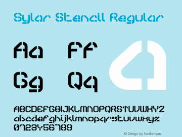 Sylar Stencil Regular Version 001.000 Font Sample