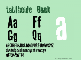 tablhoide Book Version Macromedia Fontograp Font Sample