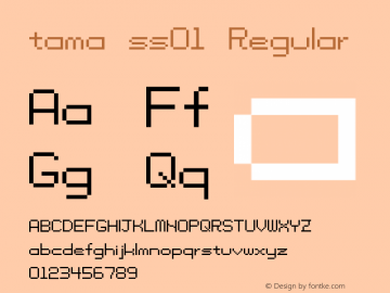 tama ss01 Regular 1.0 Font Sample