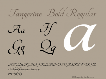 Tangerine_Bold Regular Version 1.3图片样张