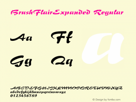 BrushFlairExpanded Regular W.S.I. Int'l v1.1 for GSP: 6/20/95图片样张