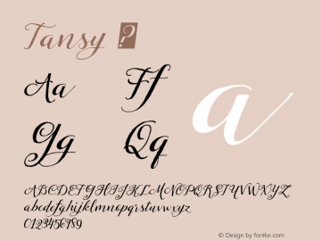 Tansy ☞ Version 1.000 2014 initial release;com.myfonts.easy.eurotypo.tansy.regular.wfkit2.version.4fj2 Font Sample