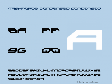 Taskforce Condensed Condensed 001.000 Font Sample