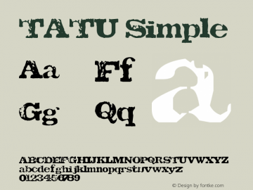 TATU Simple Version 1.00 August 8, 2005, initial release图片样张