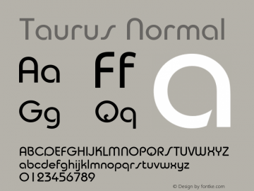 Taurus Normal 003.001 Font Sample