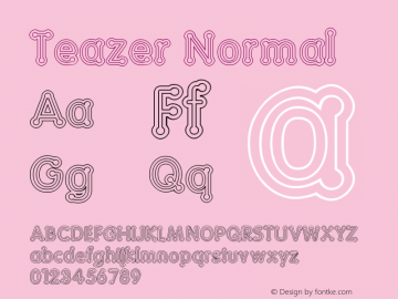 Teazer Normal Version 1.000 Font Sample