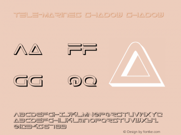 Tele-Marines Shadow Shadow 2 Font Sample