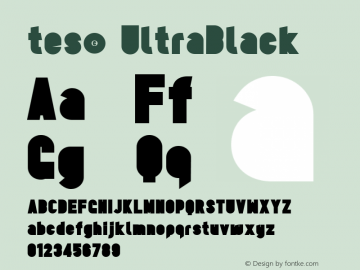tes© UltraBlack Version 1.000 Font Sample
