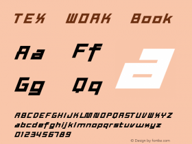 TEX WORK Book Version 1.0 Font Sample