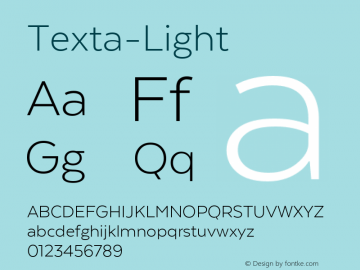 Texta-Light ☞ Version 1.005;com.myfonts.easy.latinotype.texta.light.wfkit2.version.4hnW图片样张