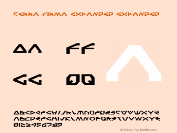 Terra Firma Expanded Expanded 002.000 Font Sample