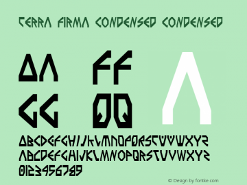 Terra Firma Condensed Condensed 002.000 Font Sample