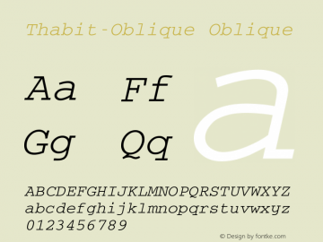 Thabit-Oblique Oblique Version 0.01图片样张