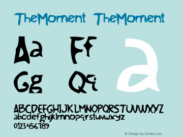 TheMoment TheMoment TheMoment Font Sample