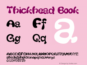 Thickhead Book Version Altsys Fontographer图片样张