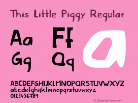 This Little Piggy Regular Version 1.002图片样张