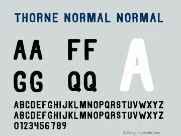 Thorne Normal Normal 1.2 Font Sample