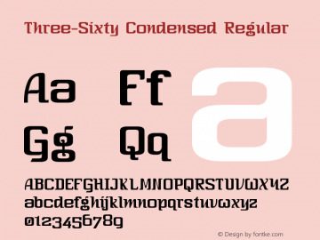 Three-Sixty Condensed Regular Version 2.00; December, 2001图片样张