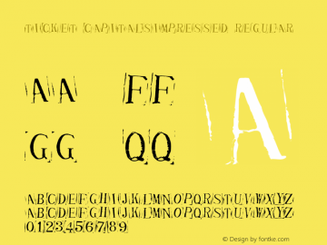 Ticket CapitalsImpressed Regular Macromedia Fontographer 4.1.4 11/14/01 Font Sample