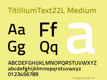 TitilliumText22L Medium 1.000图片样张