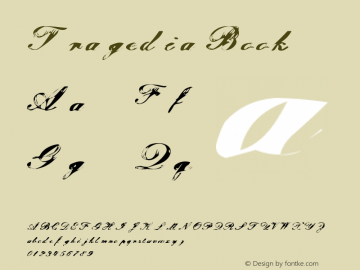 Tragedia Book Version Tragedia Version 2.0 Font Sample