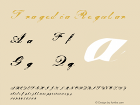 Tragedia Regular Tragedia Version 2.00 Font Sample