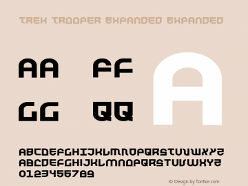 Trek Trooper Expanded Expanded 001.000 Font Sample