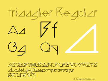 triangler Regular Version 1.0 Font Sample
