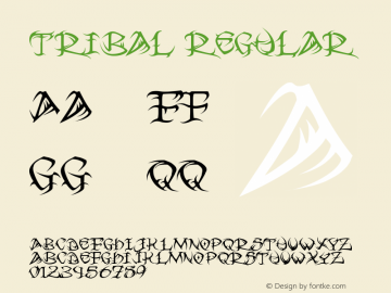 Tribal Regular 2.0 Font Sample