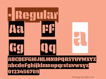 - Regular Version 2.501 (license nr. xxxx - Underware) Font Sample