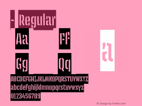 - Regular Version 2.501 (license nr. xxxx - Underware) Font Sample