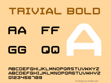 Trivial Bold Version 1.000 2008 initial release图片样张