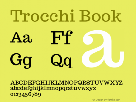 Trocchi Book Version 1.0; ttfautohint (v0图片样张