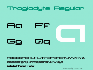 Troglodyte Regular 1 Font Sample