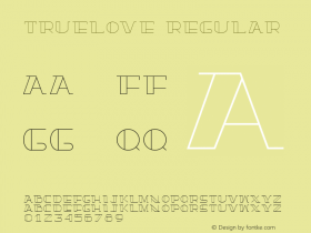 TrueLove Regular Version 1.000 Font Sample