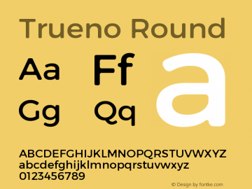 Trueno Round Version 3.001 Font Sample