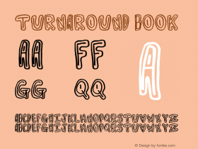 Turnaround Book Version 1.896723 Font Sample