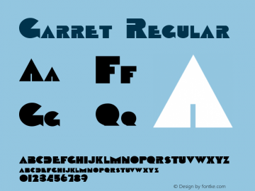 Garret Regular Rev. 003.000 Font Sample