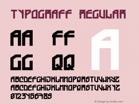 Typograff Regular Version 1.005 2009 Font Sample