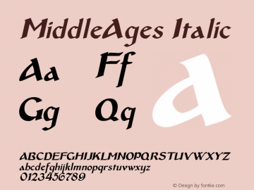 MiddleAges Italic Rev. 003.000图片样张