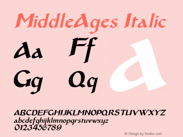 MiddleAges Italic Rev. 003.000图片样张