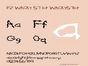 FZ WACKY 57 EX WACKY57EX Version 1.000 Font Sample
