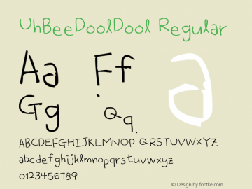 UhBeeDoolDool Regular Version 1.00 April 5, 2012, initial release Font Sample