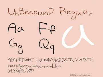 UhBeeeunD Regular Version 1.00 February 17, 2012, initial release图片样张