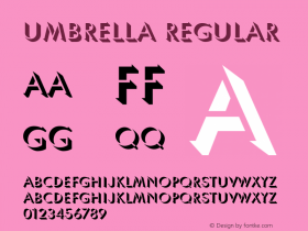 Umbrella Regular Version 1.0 Font Sample